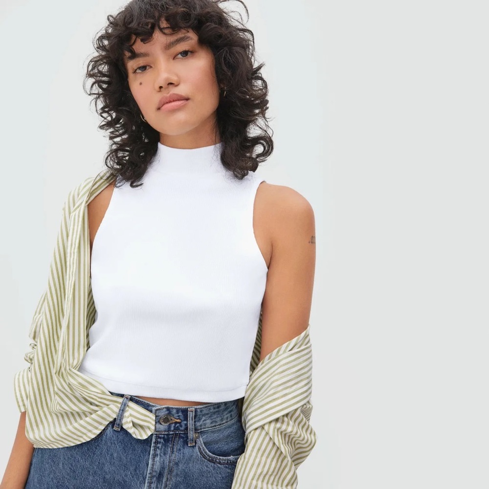 Everlane The Ribbed Mockneck Tank